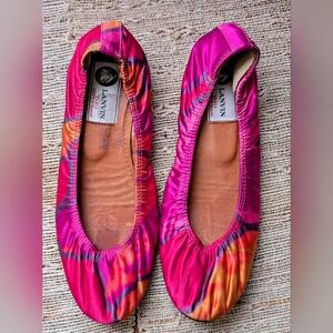 Lanvin Pink and Orange Flats